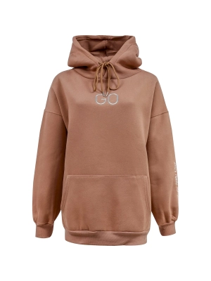 Худи утепленное/женское с начесом/оверсайз с капюшоном/Толстовка/Свитшот/Кофта