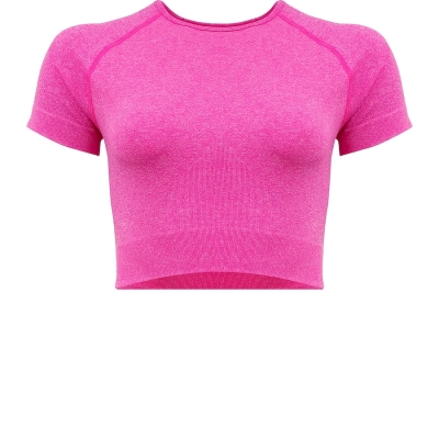 Футболка / спортивная / для фитнеса / для йоги / укороченная