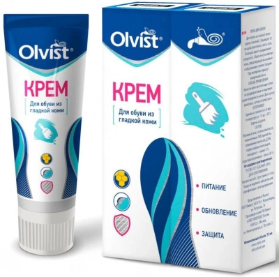 Olvist / Крем для обуви с губкой (в тубе) Olvist