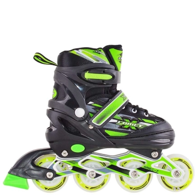 RGX / Раздвижные роликовые коньки X-Comet Green LED