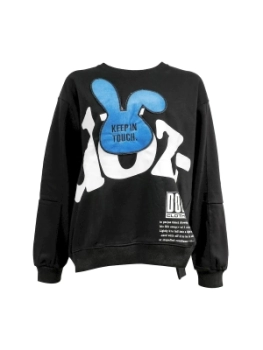 Jearlider / Свитшот/Толстовка без капюшона/Кофта/Свободная/оверсайз