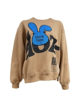 Jearlider / Свитшот/Толстовка без капюшона/Кофта/Свободная/оверсайз